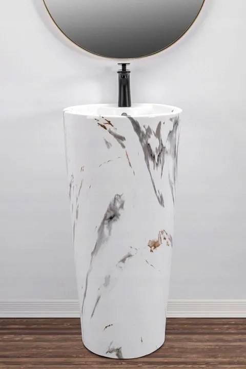 Szabadon álló mosdó REA Blanka Marble Marmur