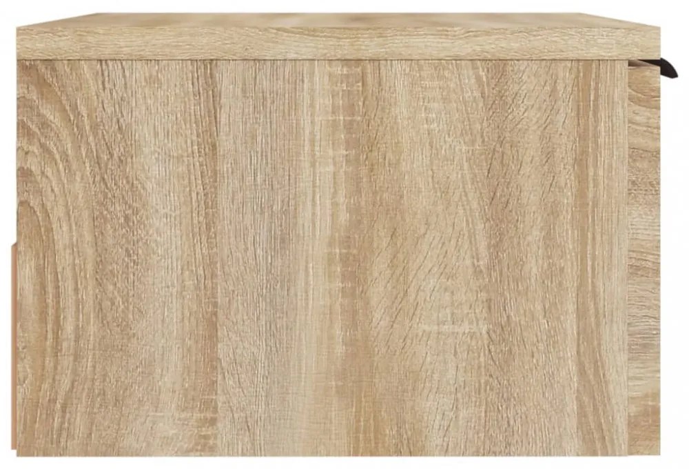 2 db sonoma tölgy falra szerelhető éjjeliszekrény 34x30x20 cm