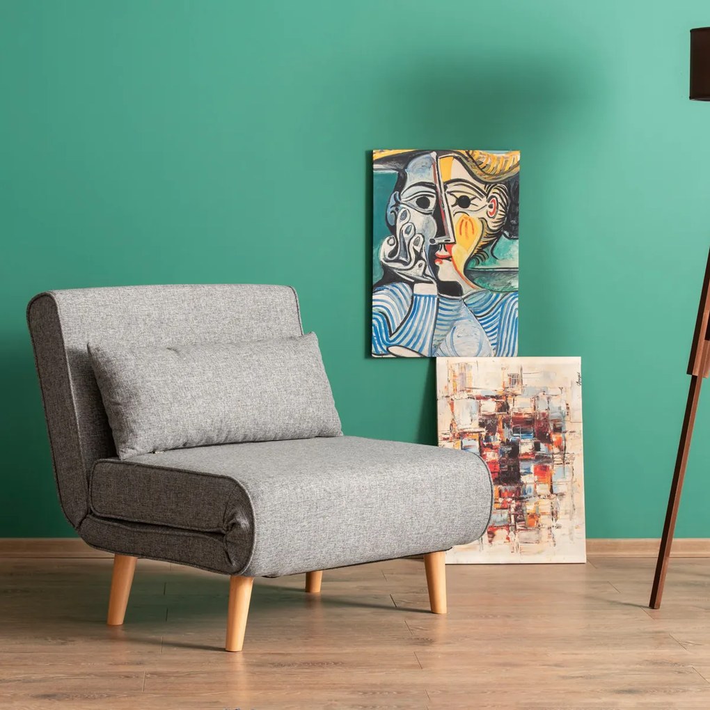 Folde Single Light Grey fotel