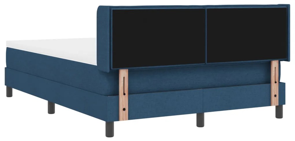 Boxspring Ágy Matrac Szettel - Kék - 140 x 200 cm - Szövet