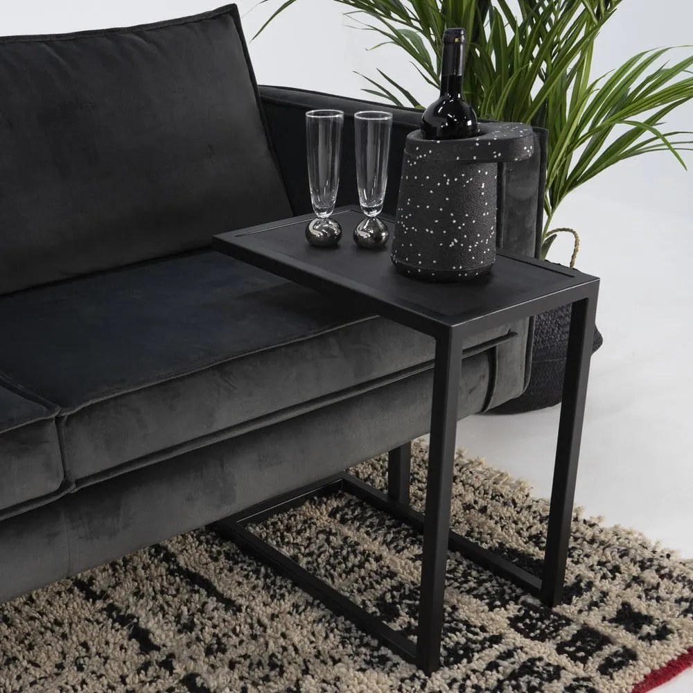 Tárolóasztal tölgyfa asztallappal 50x30 cm Daniël – Spinder Design