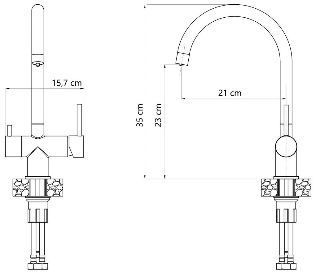 Konyhai csaptelep REA Caren BRUSH NICKEL