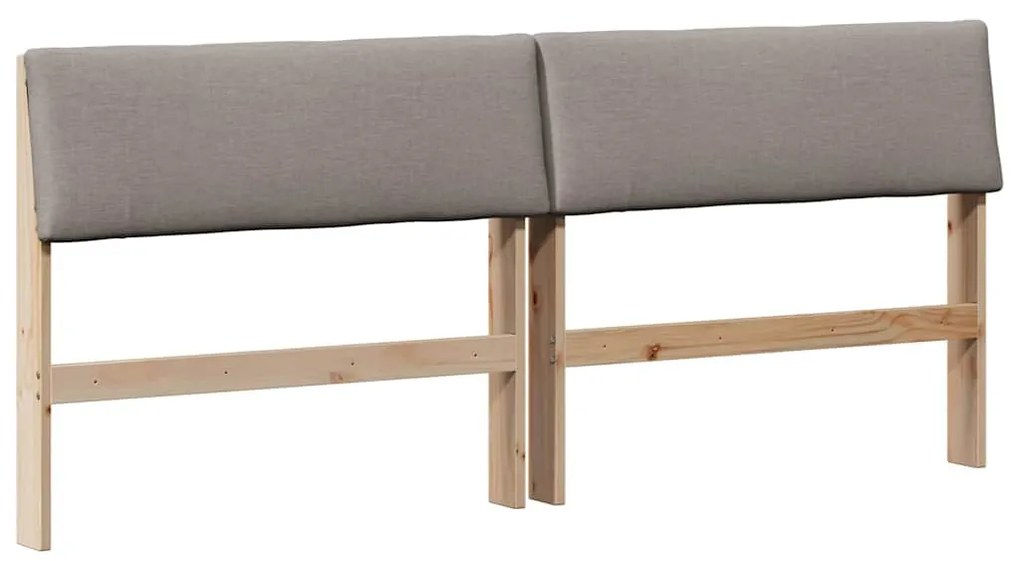 Kárpitozott fejtámla Tópszínű 180 cm Tömör fenyőfa