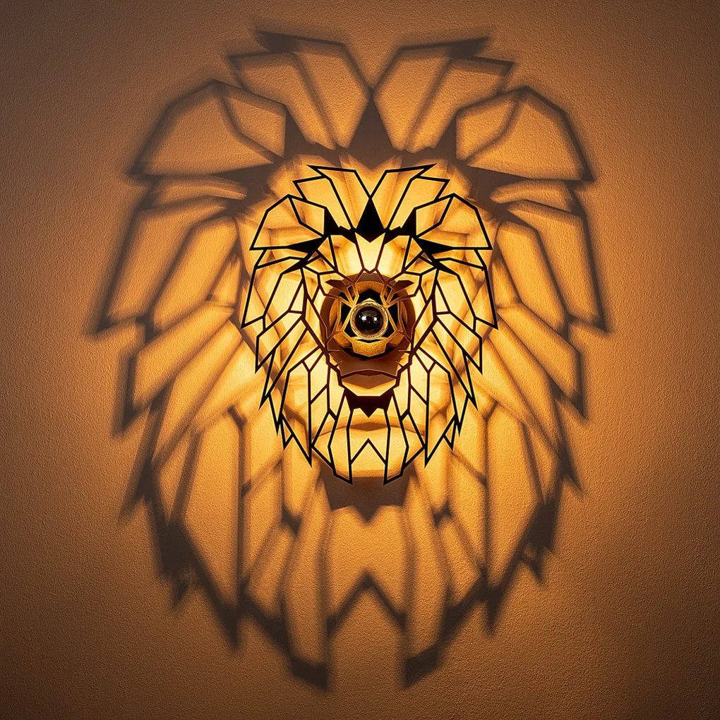 W-056 fekete MDF és fém falilámpa