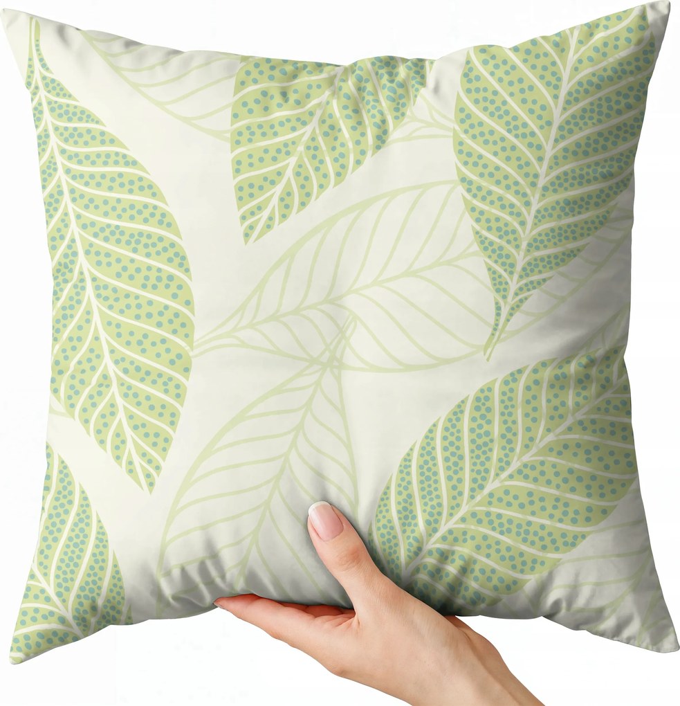 Párnahuzat 50x50 dekoratív boglárka mintás párnahuzat levelek