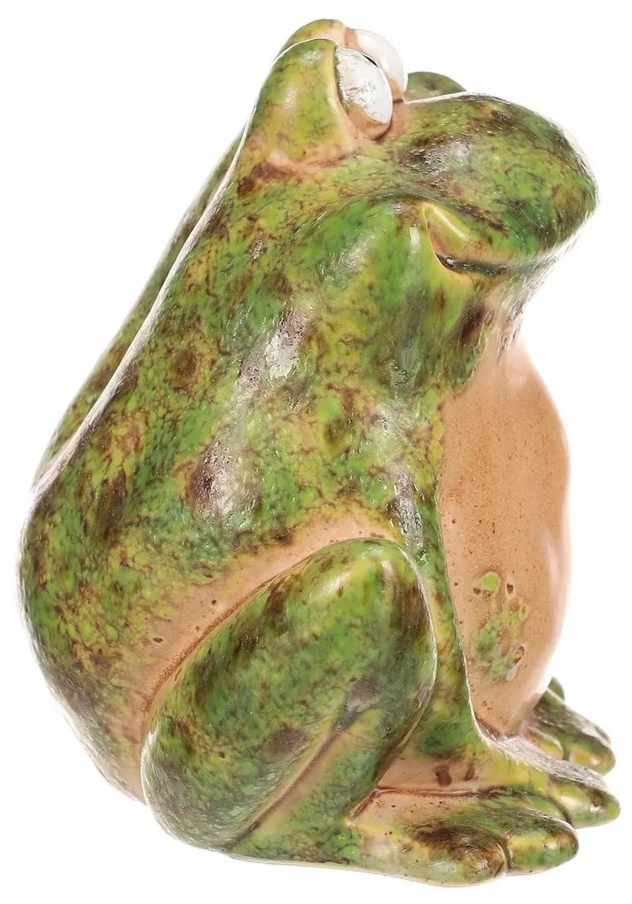 Kerámia kerti dekoráció Cuki béka, 13 x 10 x 12 cm, 13 cm