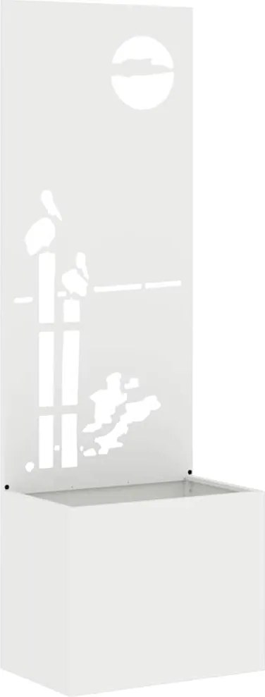 vidaXL Kertvédő vászon Fehér 50 x 140 cm Hidegen hengerelt acél