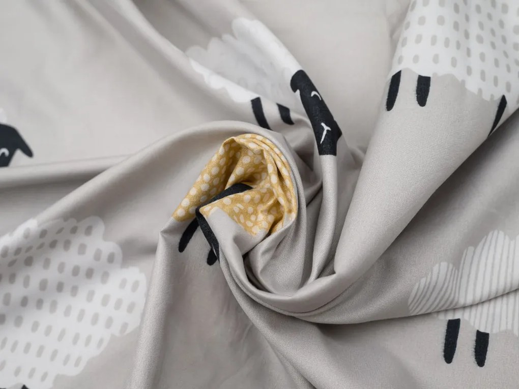 Mikroszálas ágynemű SHEEP DREAM szürke Ágyneműhuzat mérete: 70 x 90 cm | 140 x 200 cm