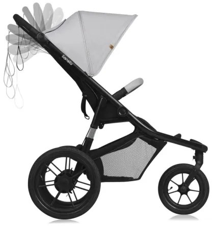 Lionelo - Sport babakocsi AZURA fekete/szürke