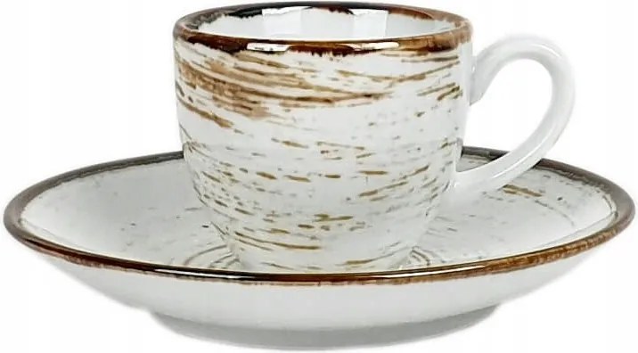 Nosztalgia Fehér Csésze Eszpresszó Csészealjjal 80 ml Alumínium Bogucice