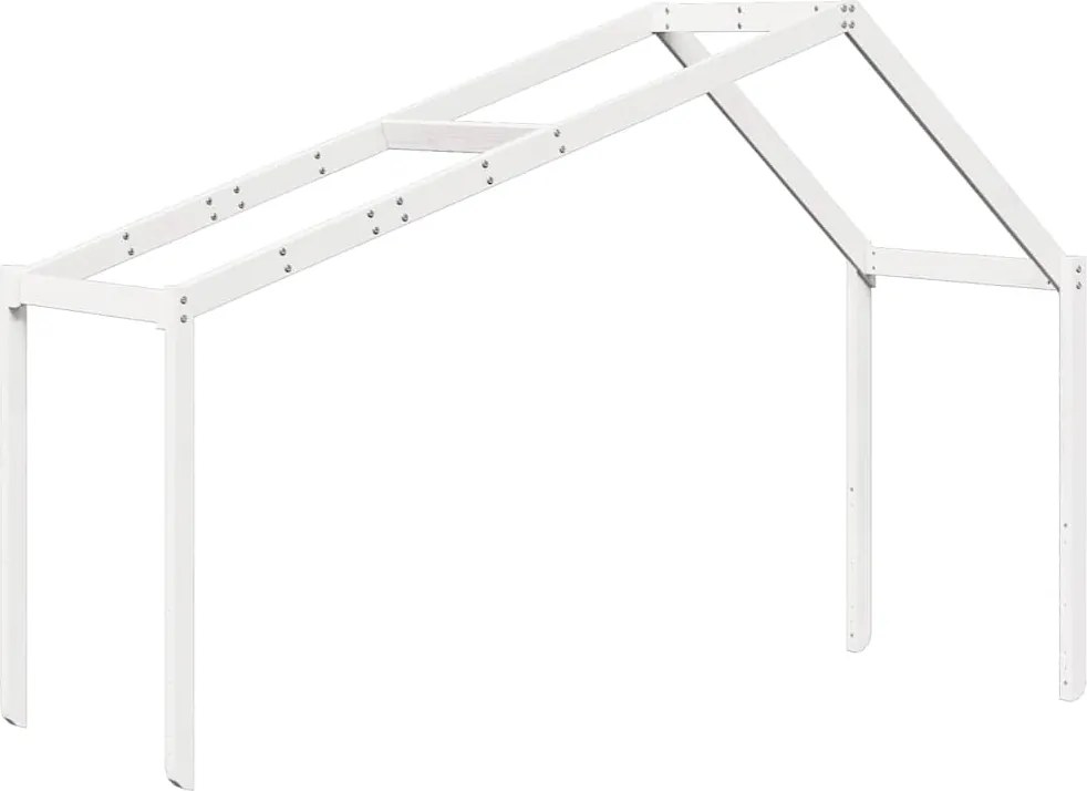 vidaXL fehér tömör fenyőfa gyerekágytető 203 x 80,5 x 142 cm