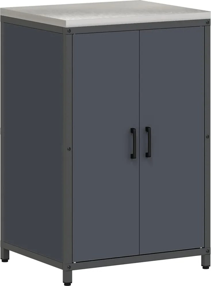 vidaXL Konyhai Tárolás polcokkal ajtóval Antracit 60 x 50 x 92 cm Acél