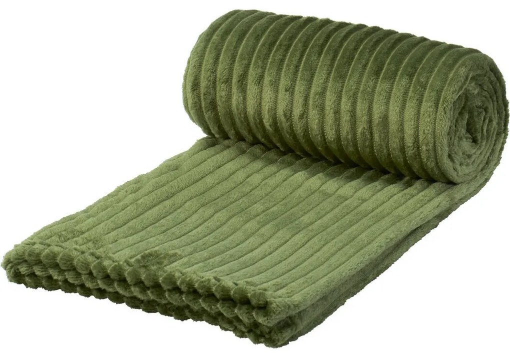 Stripes Green takaró, 130 x 160 cm