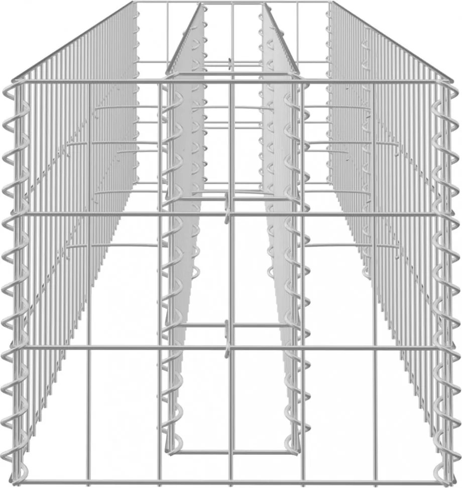 horganyzott acél gabion magaságyás 180 x 30 x 30 cm