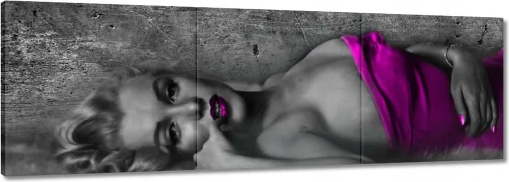 Vászonkép 150x50 Rózsaszín Marilyn Monroe
