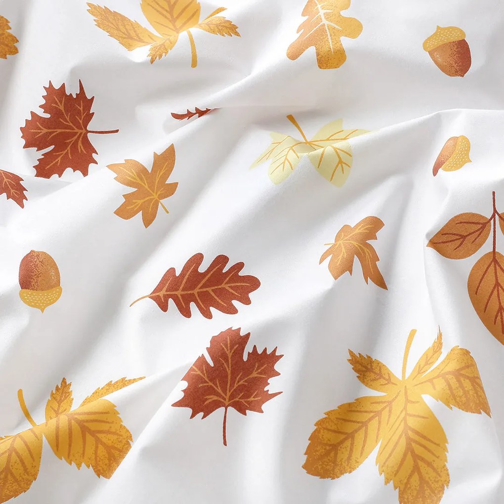 Goldea pamut gumis lepedő - őszi levelek 80 x 160 cm