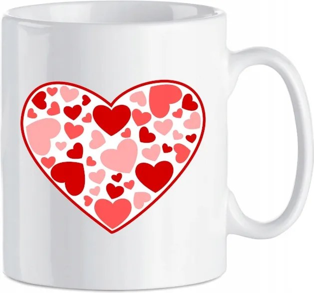 Bögre nyomott mintás Szerelem Ajándék Szív 330 ml