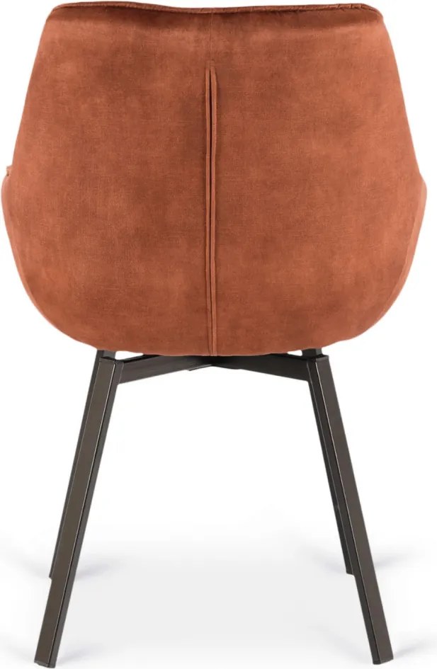 Forgószék rozsdabarna bársony kárpittal – LUNA