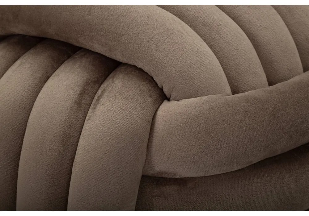 Szürkésbarna bársony puff Softy – Mauro Ferretti