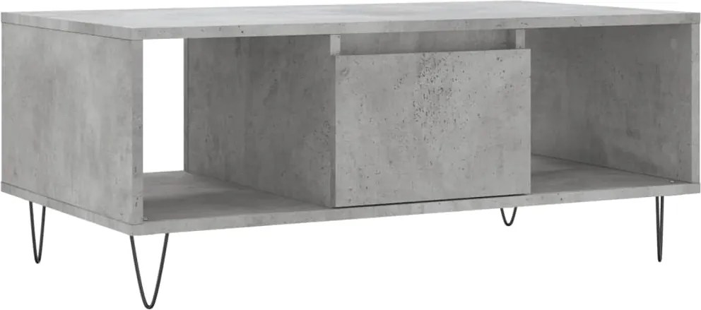 vidaXL betonszürke szerelt fa dohányzóasztal 90x50x36,5 cm