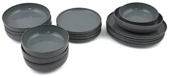 16 részes szürke porcelán étkészlet