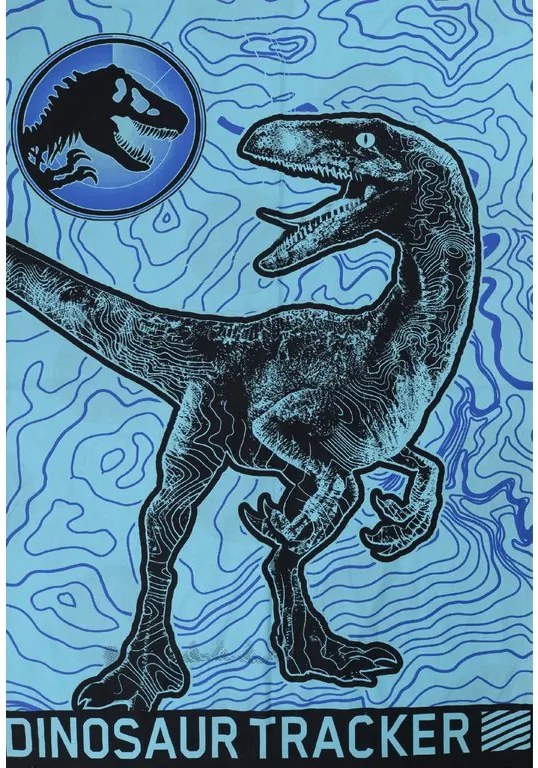 Ragyogó pamut ágyneműhuzat JURASSIC WORLD kék Ágyneműhuzat mérete: 70 x 90 cm | 140 x 200 cm