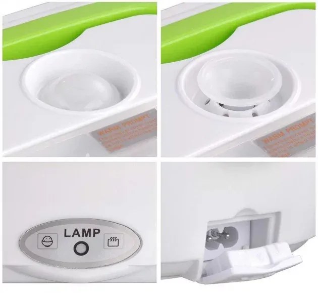 Zaparkorun Ételmelegítő 220 V tápellátással YS-001/YY-3166 - zöld