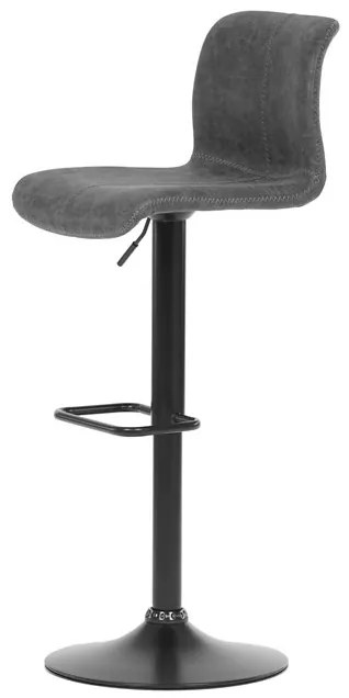 Barová židle, šedá, ekokůže,AUB-806 GREY3