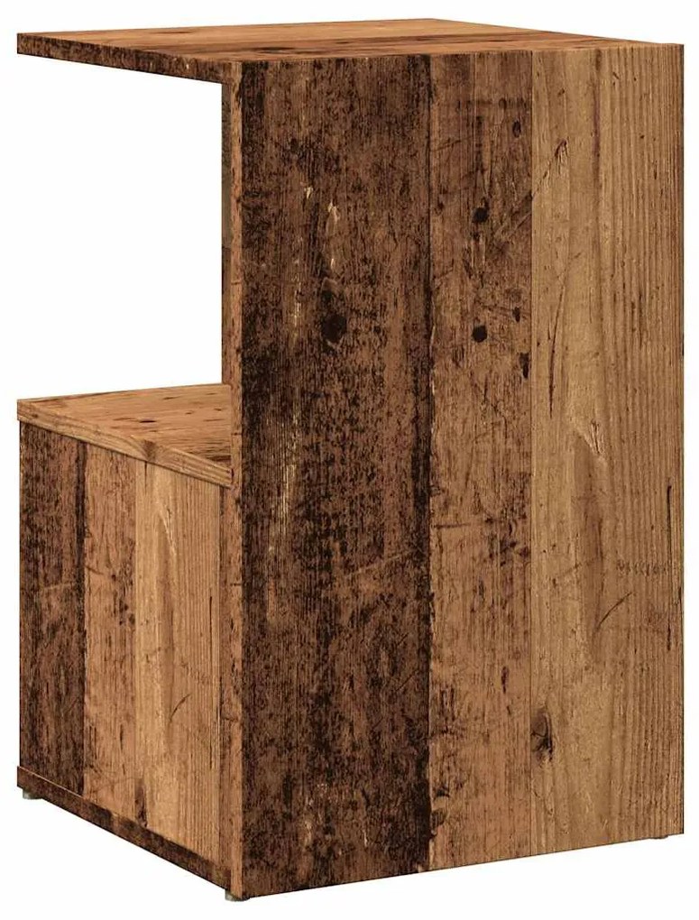 éjjeliszekrények 2 db Régi fa 35x35x55 cm Gépesített fa
