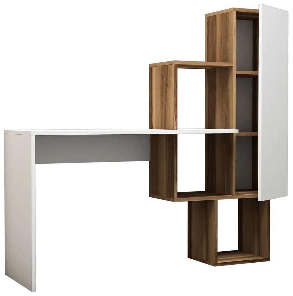 Íróasztal Açelya - Walnut, White