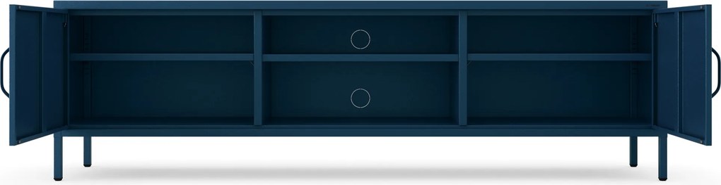 TV-szekrény fém széles XL lábakon sötétkék, 1700x400x500 mm: ROSARIA