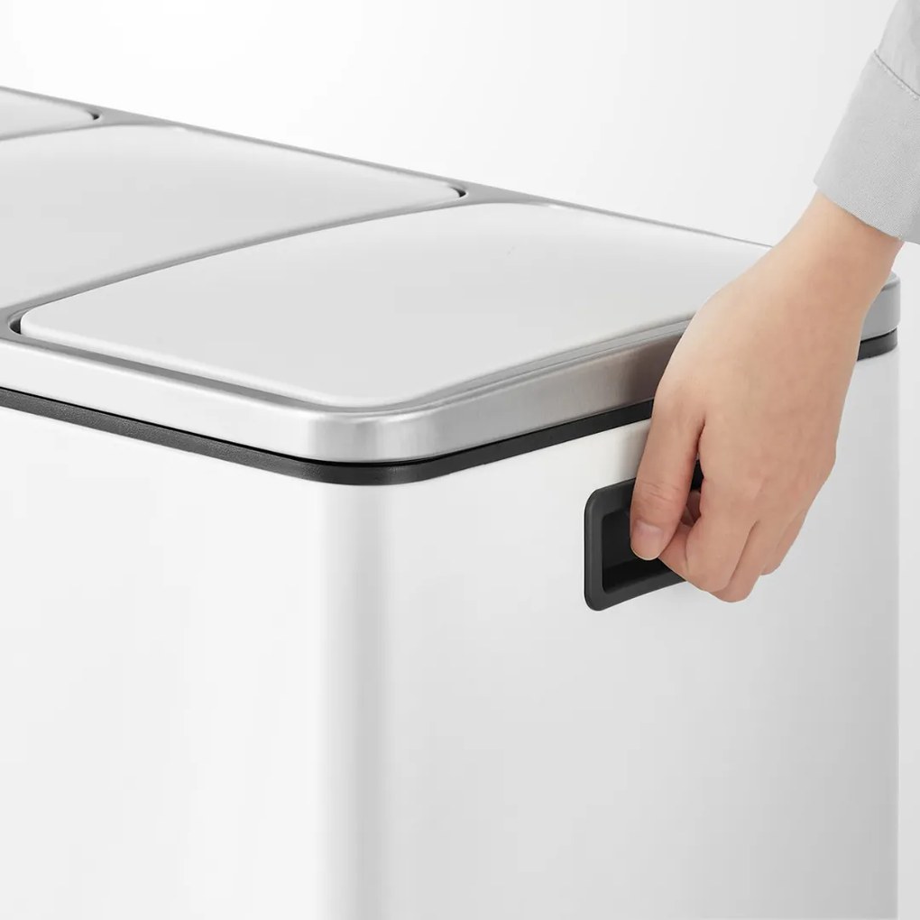 Jurhan SORT szelektív hulladékgyűjtő, 54l (3x18l) + hulladékgyűjtő zsákok, fehér