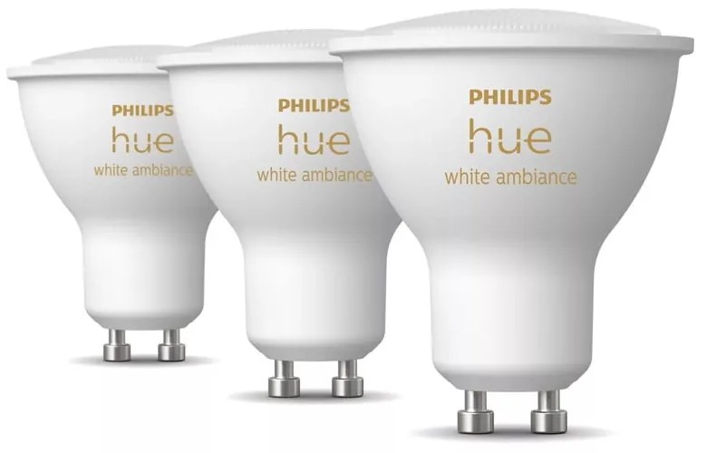 LED okos izzó szett 3 db-os GU10, 4 W White ambiance – Philips Hue