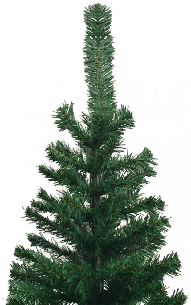 zöld megvilágított műkarácsonyfa gömb szettel 240 cm L