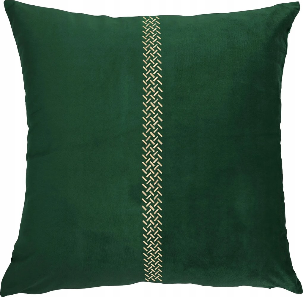 Glamour párnahuzat velúr üveg zöld arany mintás 45x45cm