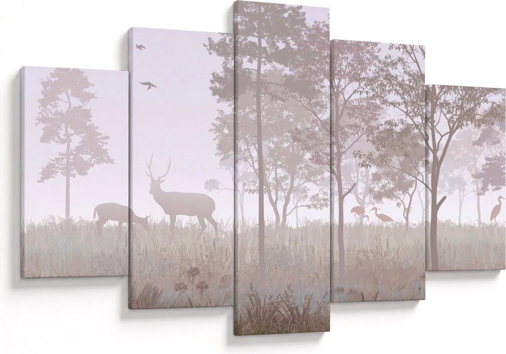 Kép - Monokróm erdő (150x105 cm)