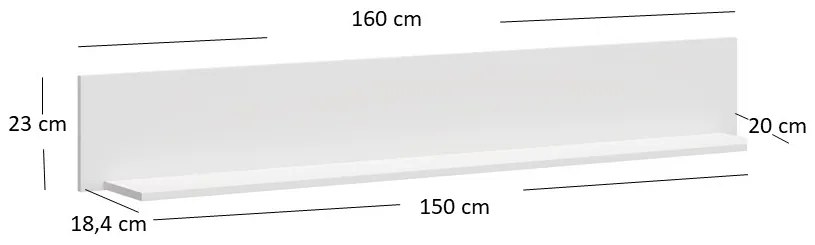 Polc 160 cm Olna (fehér). 1053147