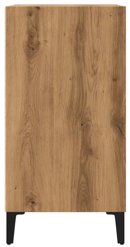 kézműves tölgy színű szerelt fa tálalószekrény 57 x 35 x 70 cm