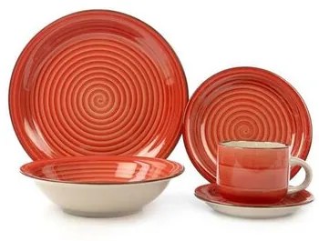 Banquet Spiral Red 30 darabos étkészlet