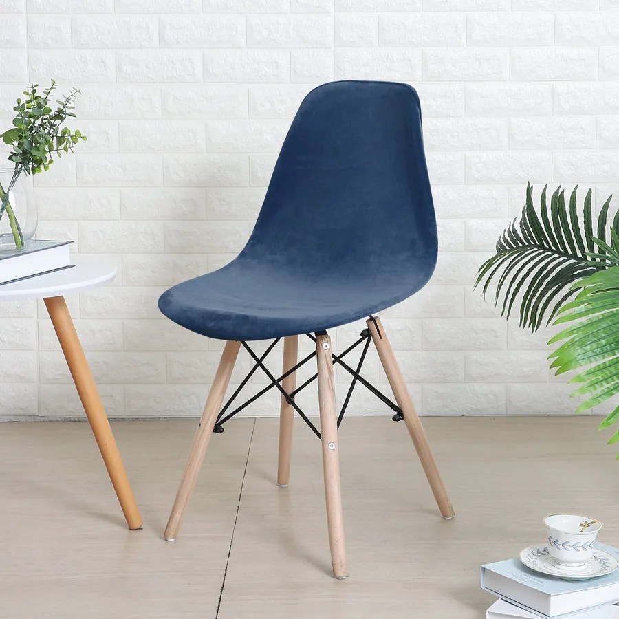 Kagylószék Huzat (bársonyos, tengerészkék)