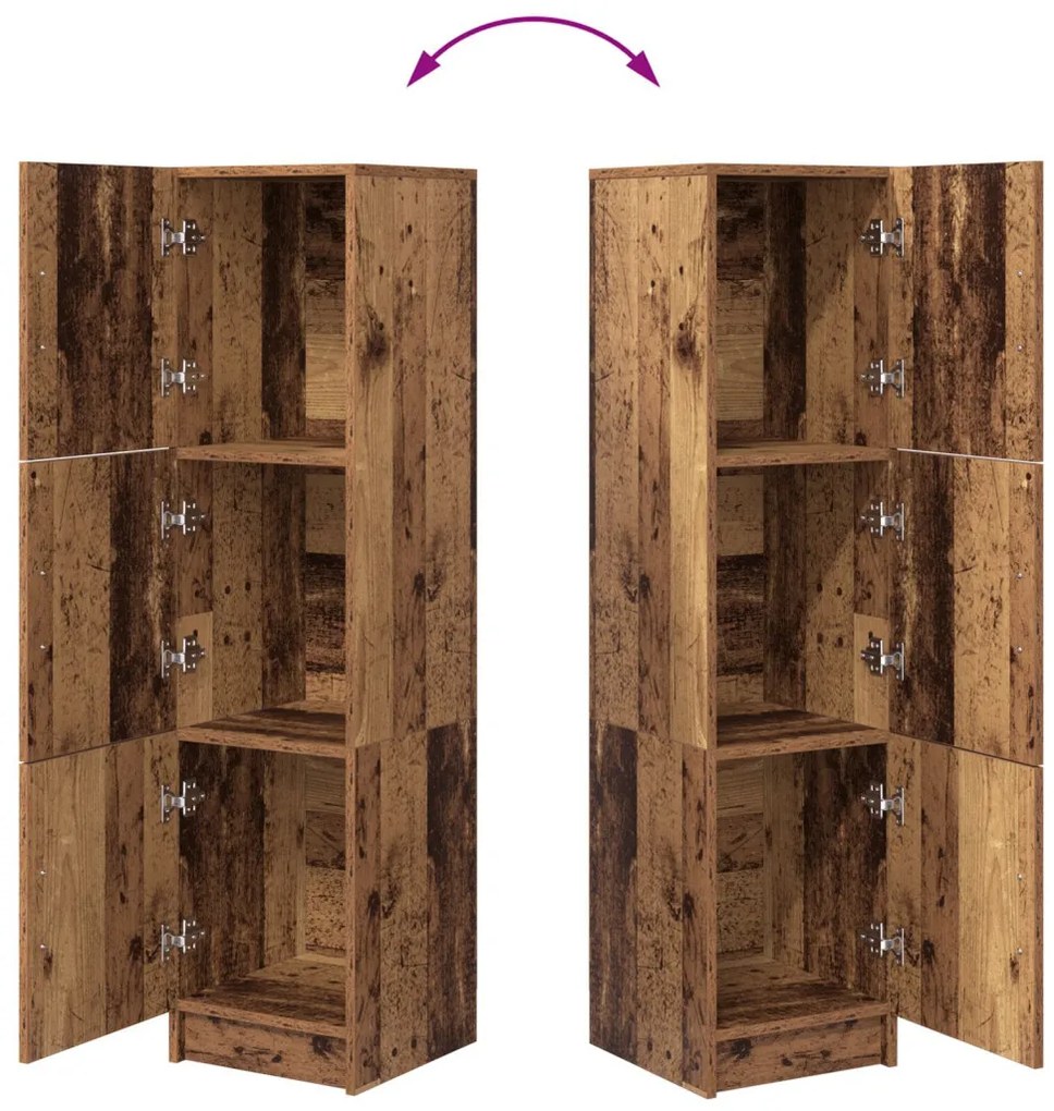 Magas Tároló Régi fa 31,5 x 32 x 124 cm Faanyag