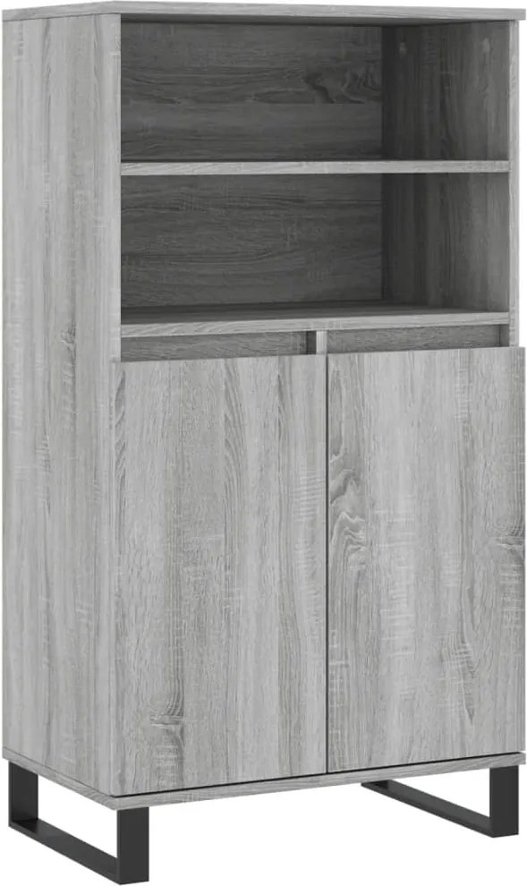 vidaXL szürke sonoma szerelt fa magasszekrény 60 x 36 x 110 cm