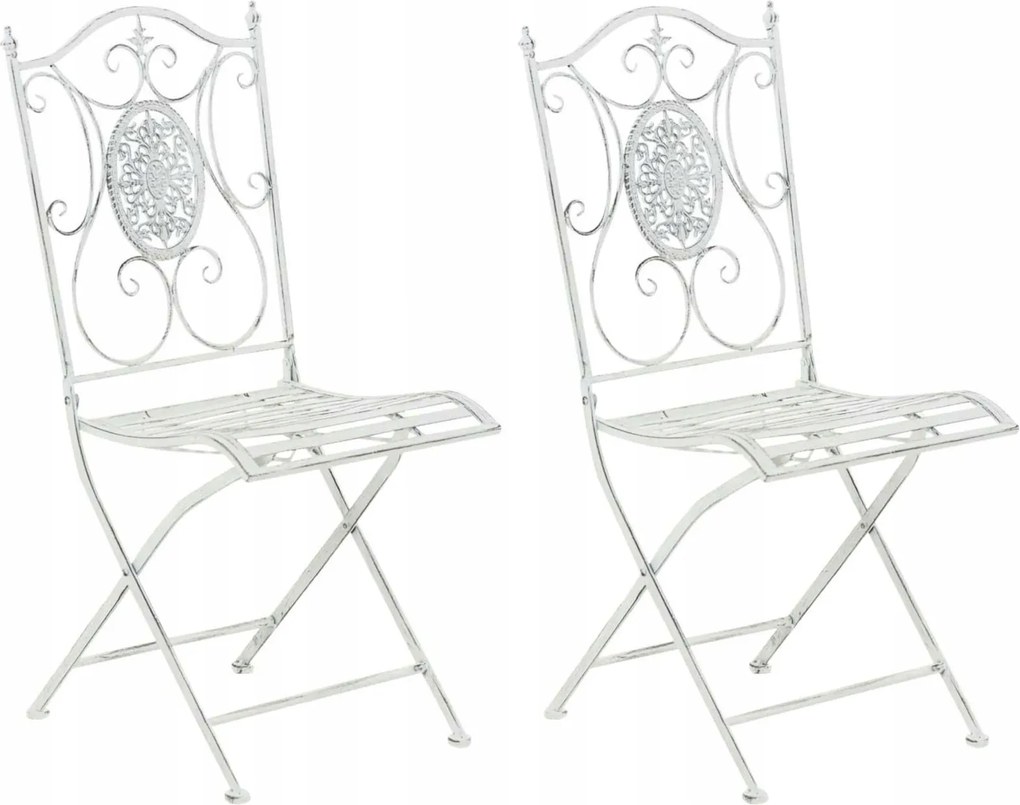 Öntöttvas kerti szék az erkélyre 2 db-os szett Elegáns Sibell székek