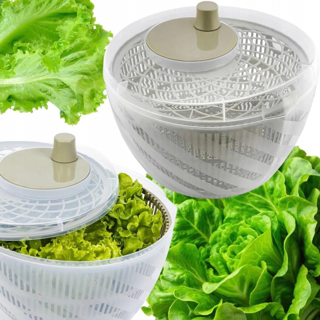 Centrifuga Szárító Saláta Fűszernövény Spenót Cédrus Branq XXL Ø26CM Szilárd