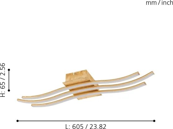 Eglo 97743 - LED felületre szerelhető mennyezeti csillár MIRAFLORES 3xLED/8,6W/230V