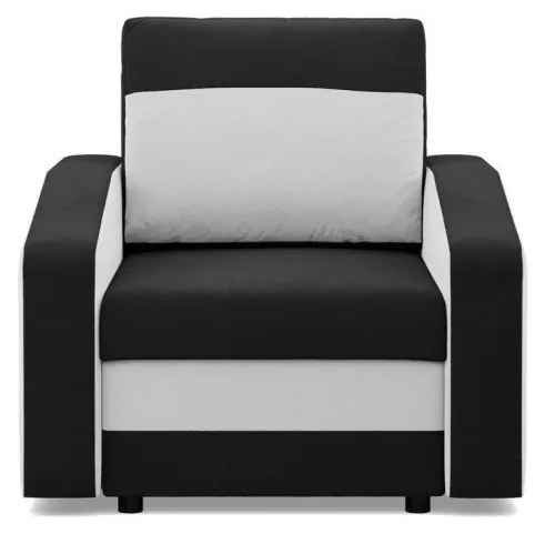 Hewlet fotel, szövet anyag, hab töltet, fekete - fehér