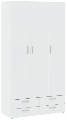 BASIC Gardróbszekrény Fehér Színben 110 cm