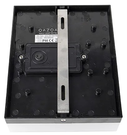 Kültéri fali lámpa fekete IP44 LED-del és szürkületi érzékelővel - Dualy