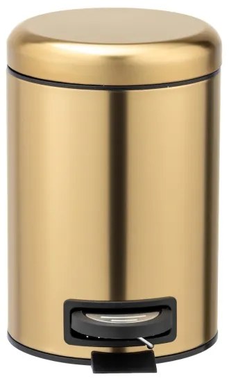 WENKO 24009800 - LEMAN szemetes 17x25 cm rozsdamentes acél/arany/fekete