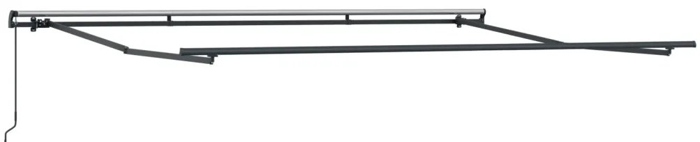 Kézi Behúzható Napellenző Piros és Fehér Csík 400x300 cm